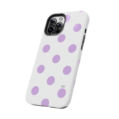 Lavender and White Polka Dot Celebration Tough Phone Case