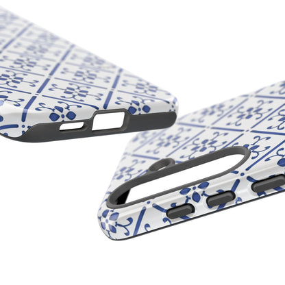 Mediterranean Blue Tile Tough Phone Case