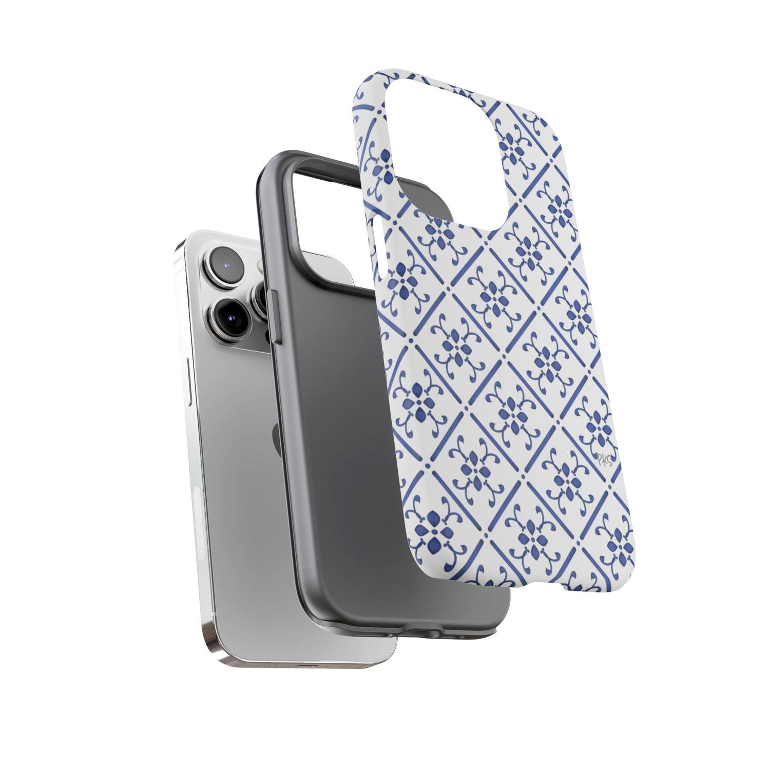 Mediterranean Blue Tile Tough Phone Case