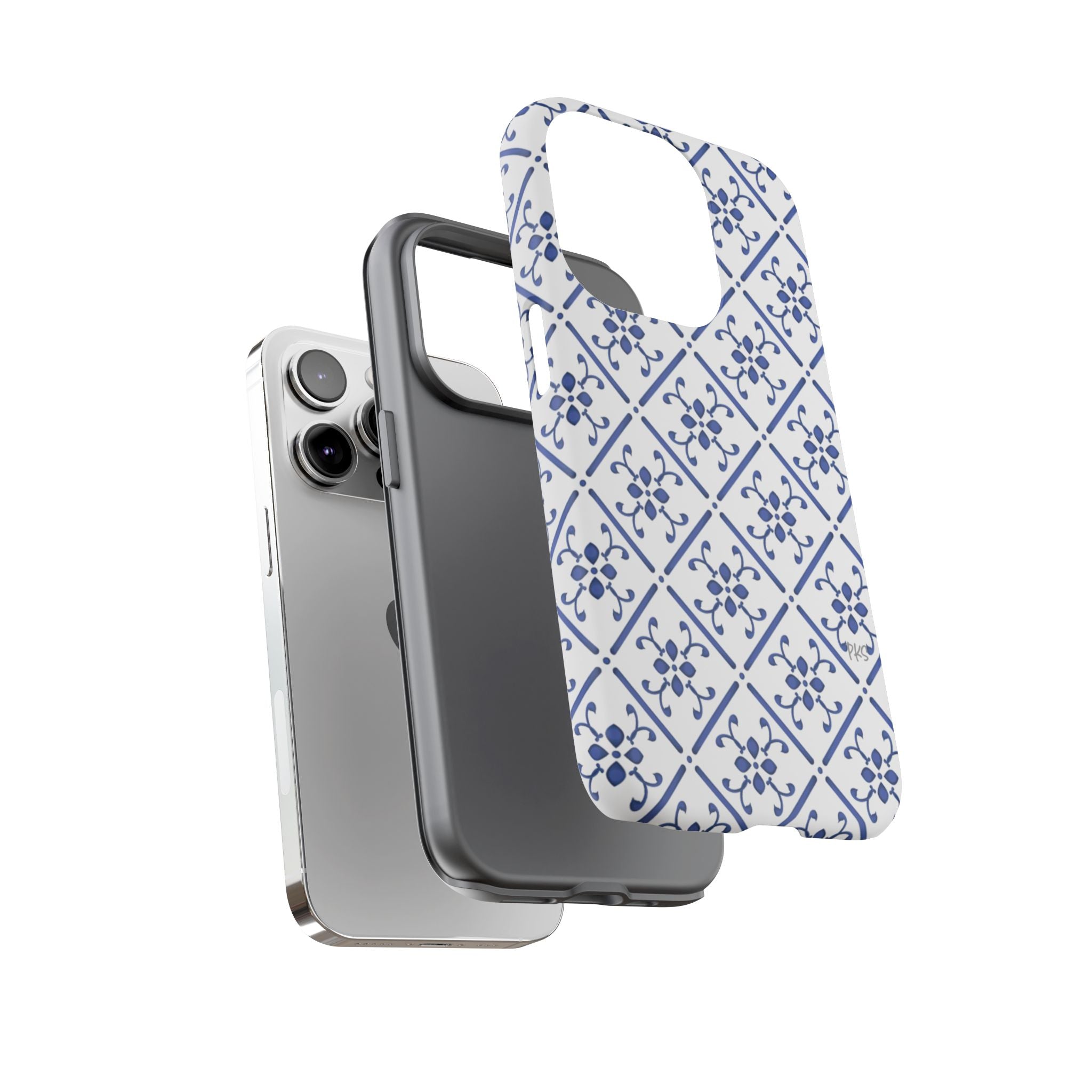 Mediterranean Blue Tile Tough Phone Case