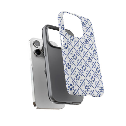 Mediterranean Blue Tile Tough Phone Case