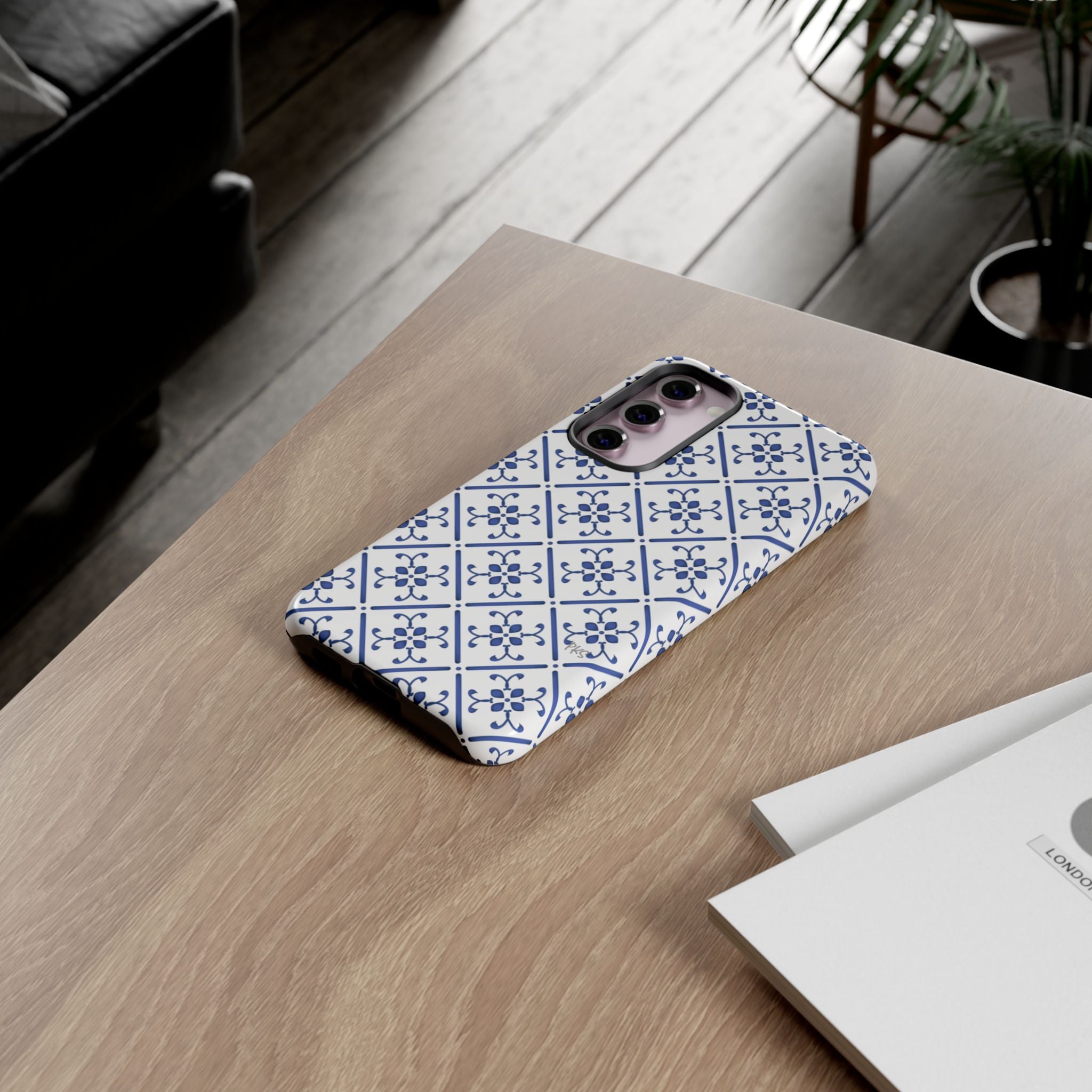 Mediterranean Blue Tile Tough Phone Case