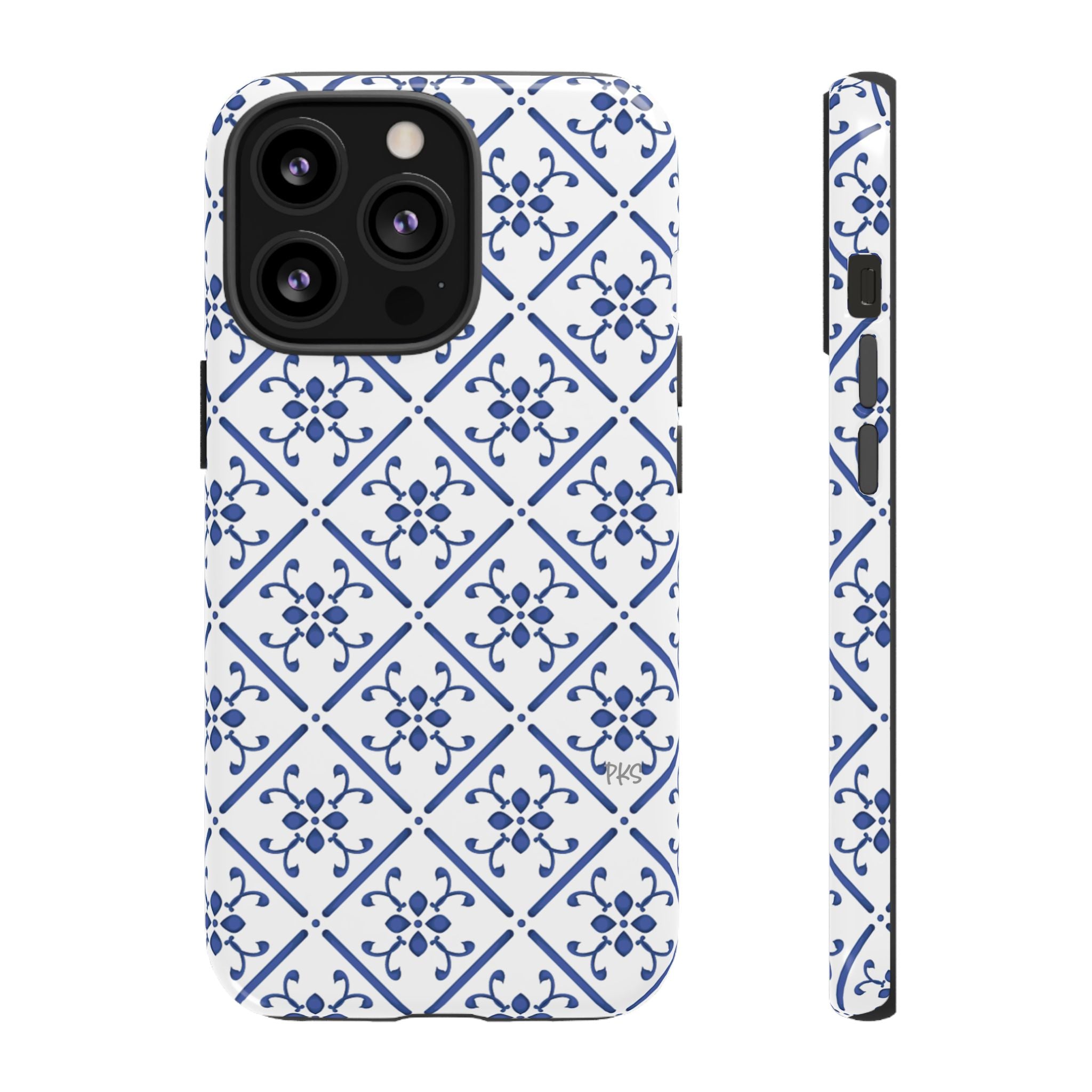 Mediterranean Blue Tile Tough Phone Case