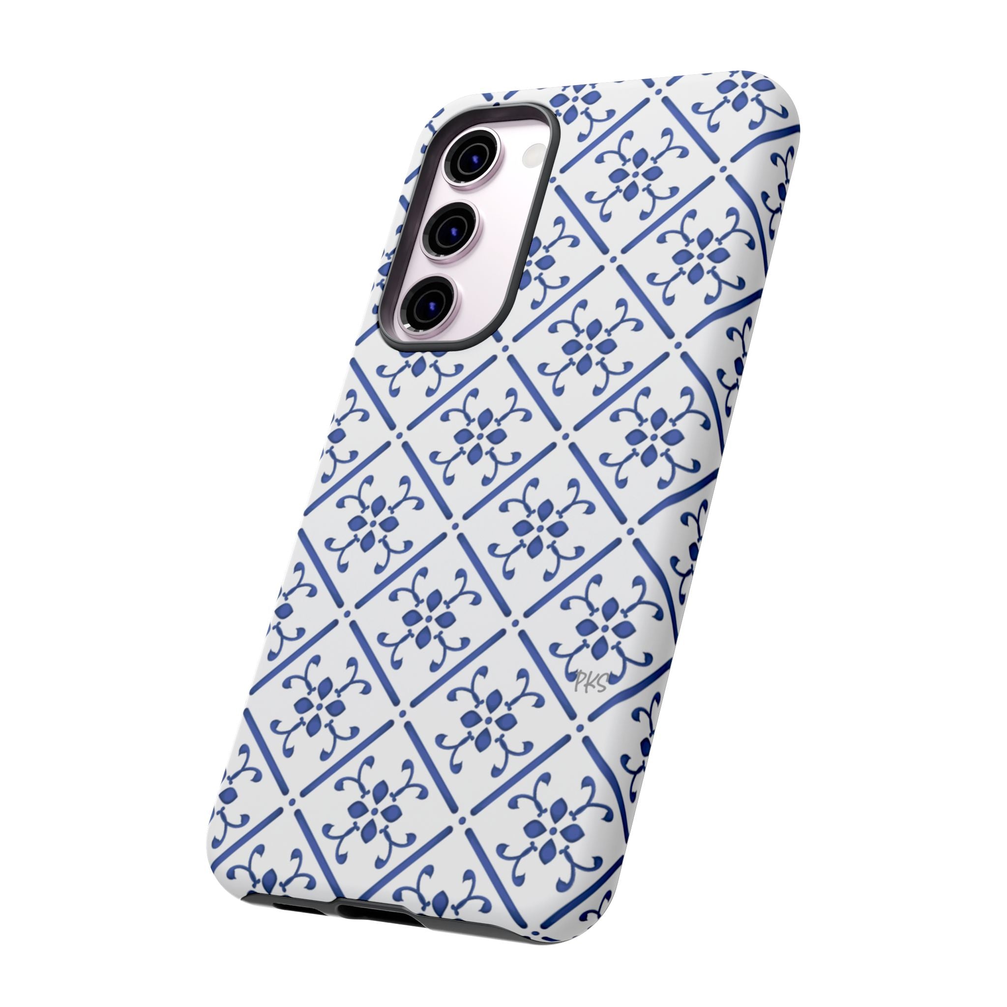 Mediterranean Blue Tile Tough Phone Case