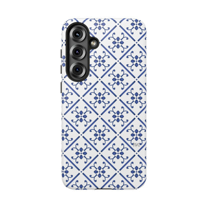 Mediterranean Blue Tile Tough Phone Case