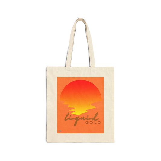 Liquid Gold Cotton Canvas Tote Bag