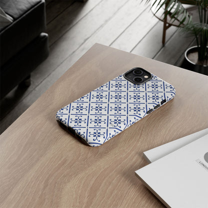 Mediterranean Blue Tile Tough Phone Case