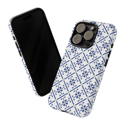 Mediterranean Blue Tile Tough Phone Case