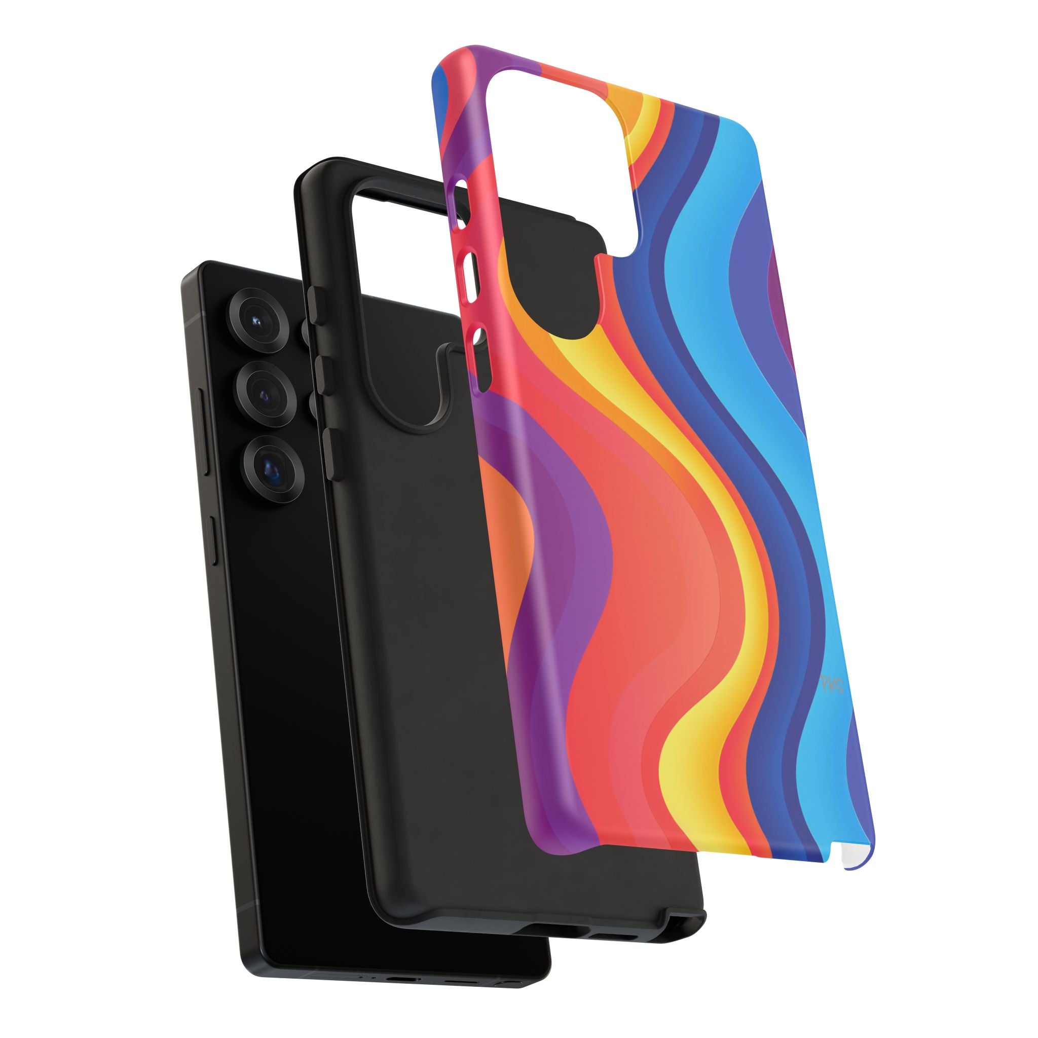 Colorful Wave Phone Case, Vibrant Phone Cover -Trendy Mobile