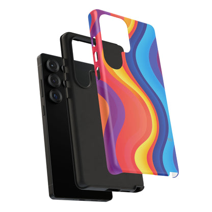 Colorful Wave Phone Case, Vibrant Phone Cover -Trendy Mobile