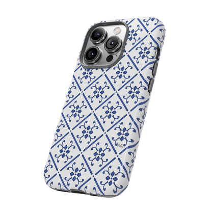 Mediterranean Blue Tile Tough Phone Case