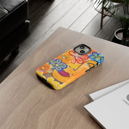 La Tour Collections Presents Allegrah - A Colorful Floral Tough Phone Case - The ULTIMATE Protection for your Phone