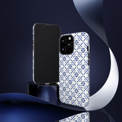 Mediterranean Blue Tile Tough Phone Case
