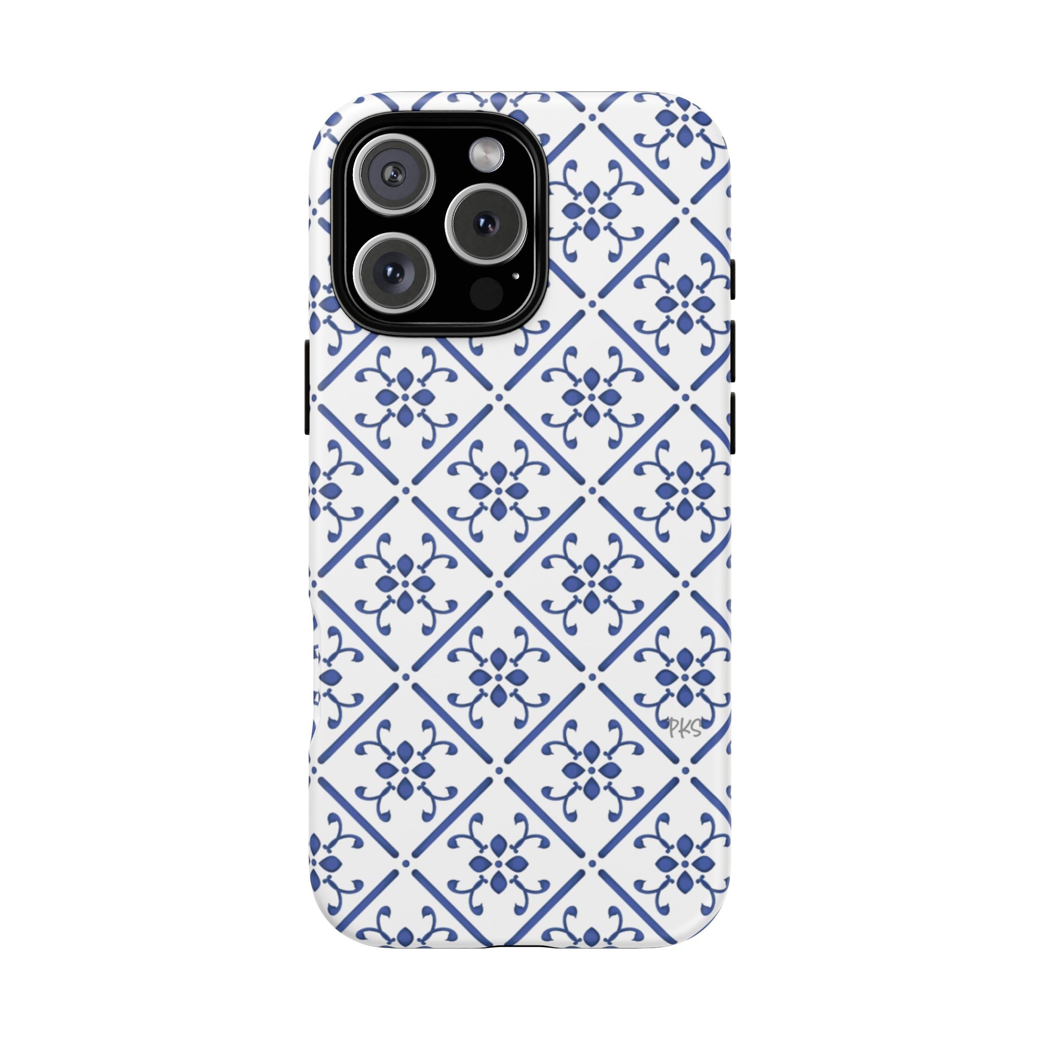 Mediterranean Blue Tile Tough Phone Case