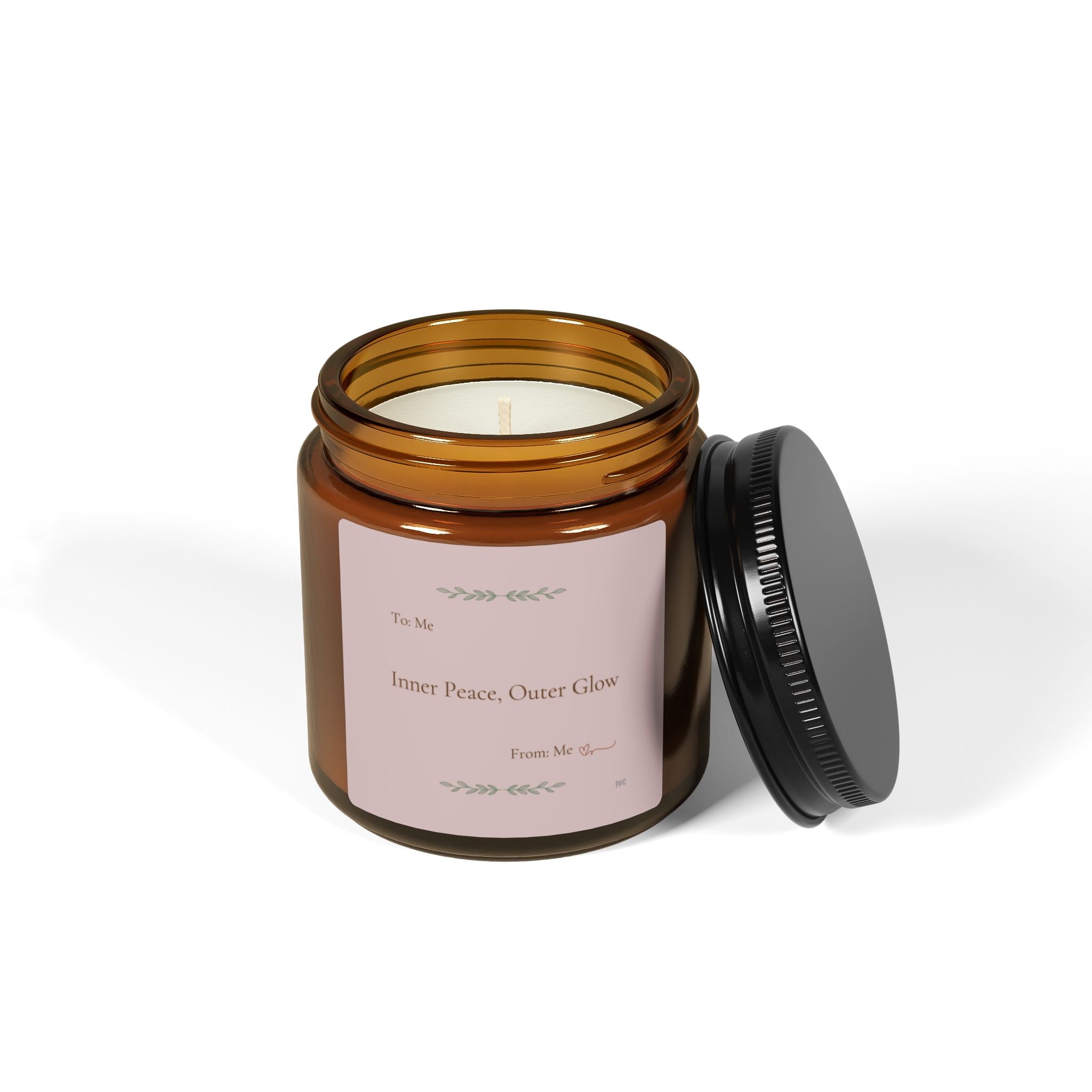 Inner Peace Outer Glow Scented Soy Candle (Multi-Size, Amber Jar)