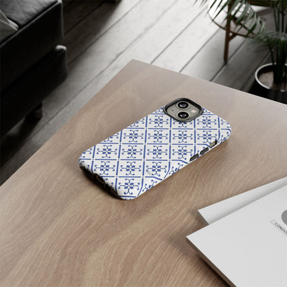 Mediterranean Blue Tile Tough Phone Case