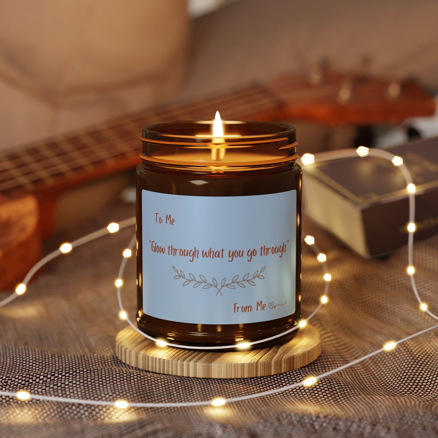 Glow Through What you go Through Scented Soy Candle (Multi-Size, Amber Jar)