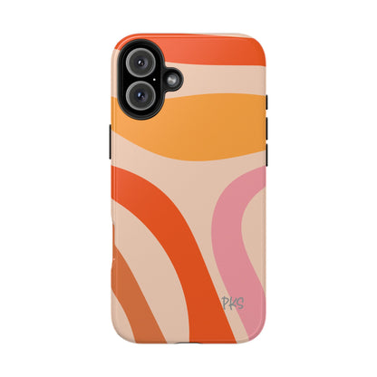 Slow Flow — Colorful Abstract Curves Protective Cover