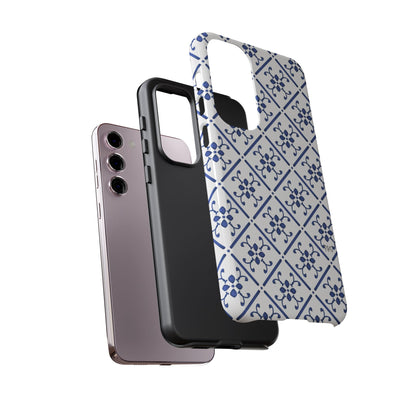Mediterranean Blue Tile Tough Phone Case