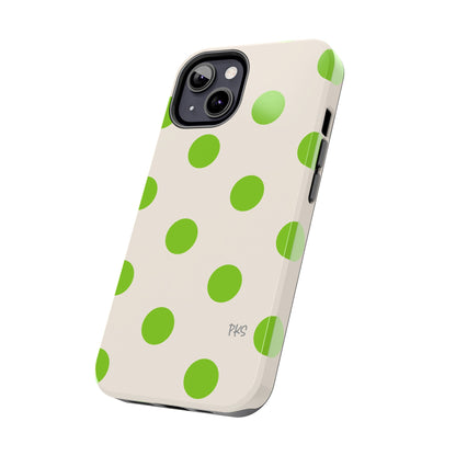 Green Apples and Cream Polka Dot Celebration Tough Phone Case