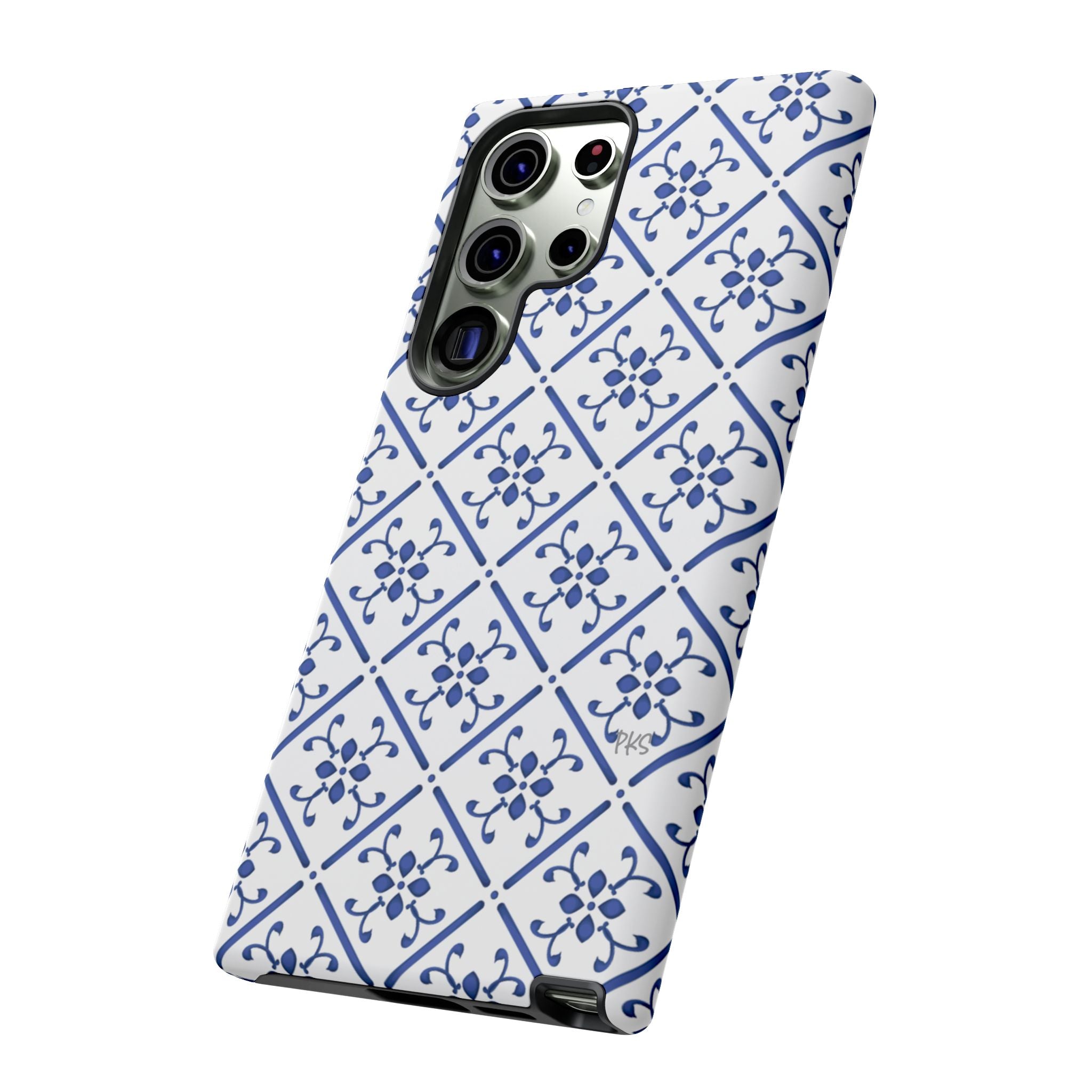 Mediterranean Blue Tile Tough Phone Case