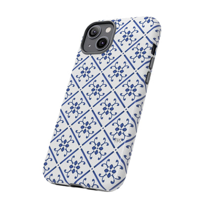 Mediterranean Blue Tile Tough Phone Case