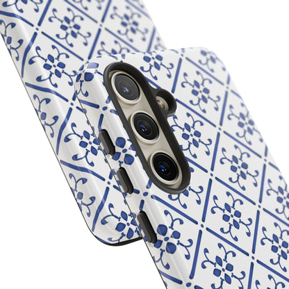 Mediterranean Blue Tile Tough Phone Case