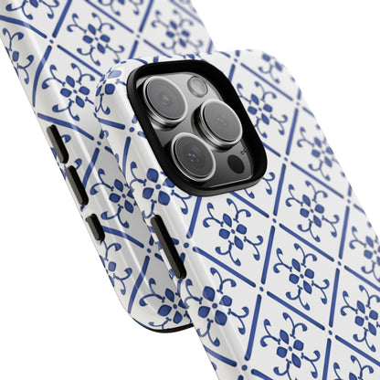 Mediterranean Blue Tile Tough Phone Case
