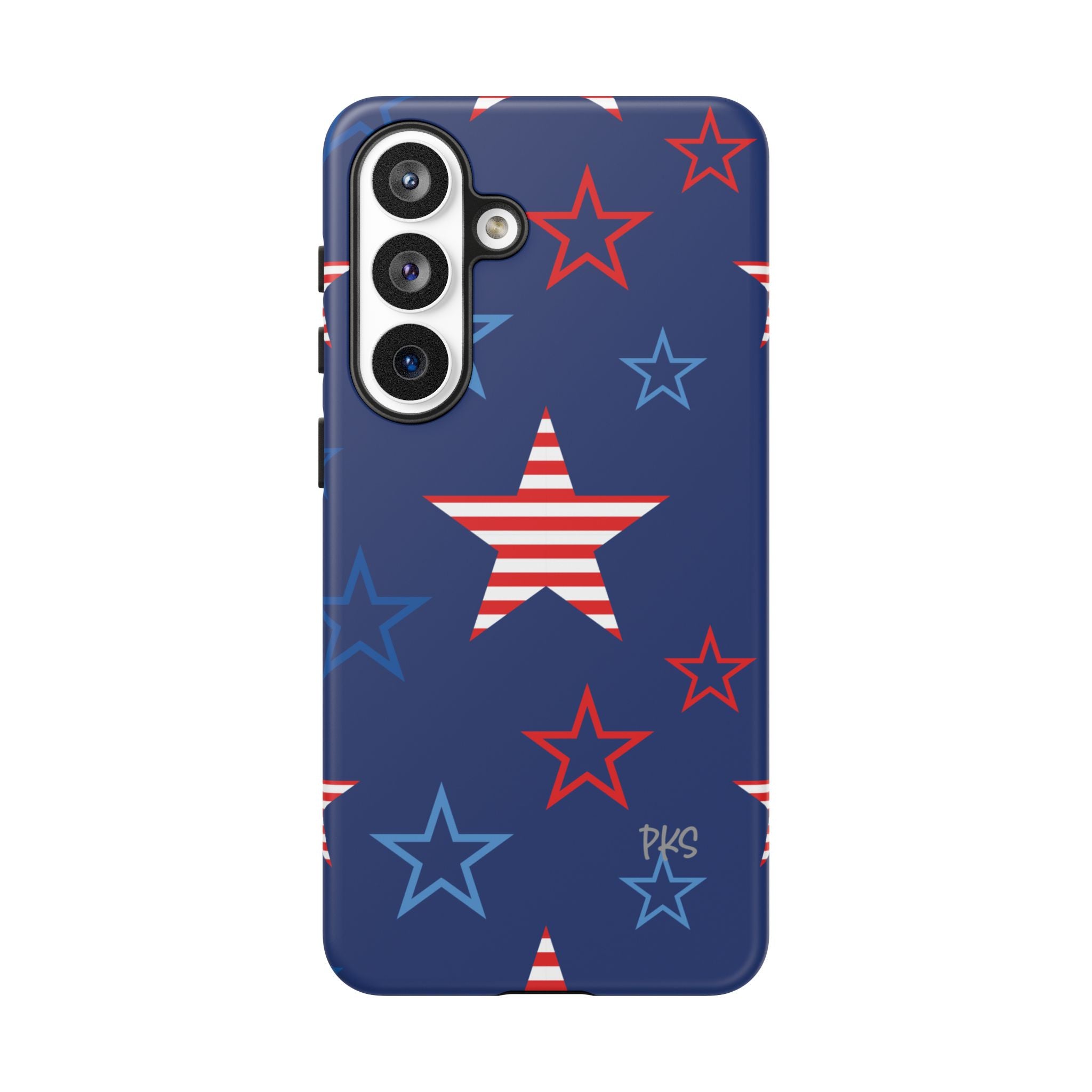 Patriotic Stars Phone Case – Red, White &amp; Blue USA Flag Design