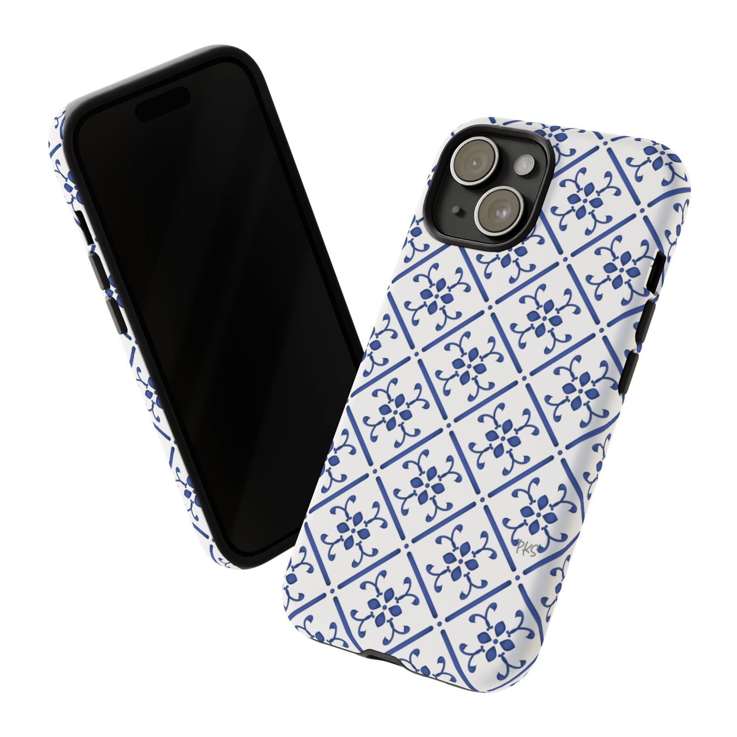 Mediterranean Blue Tile Tough Phone Case