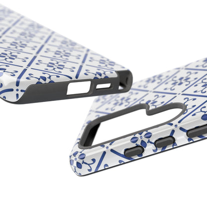 Mediterranean Blue Tile Tough Phone Case