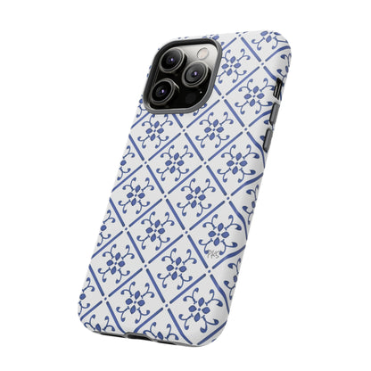 Mediterranean Blue Tile Tough Phone Case