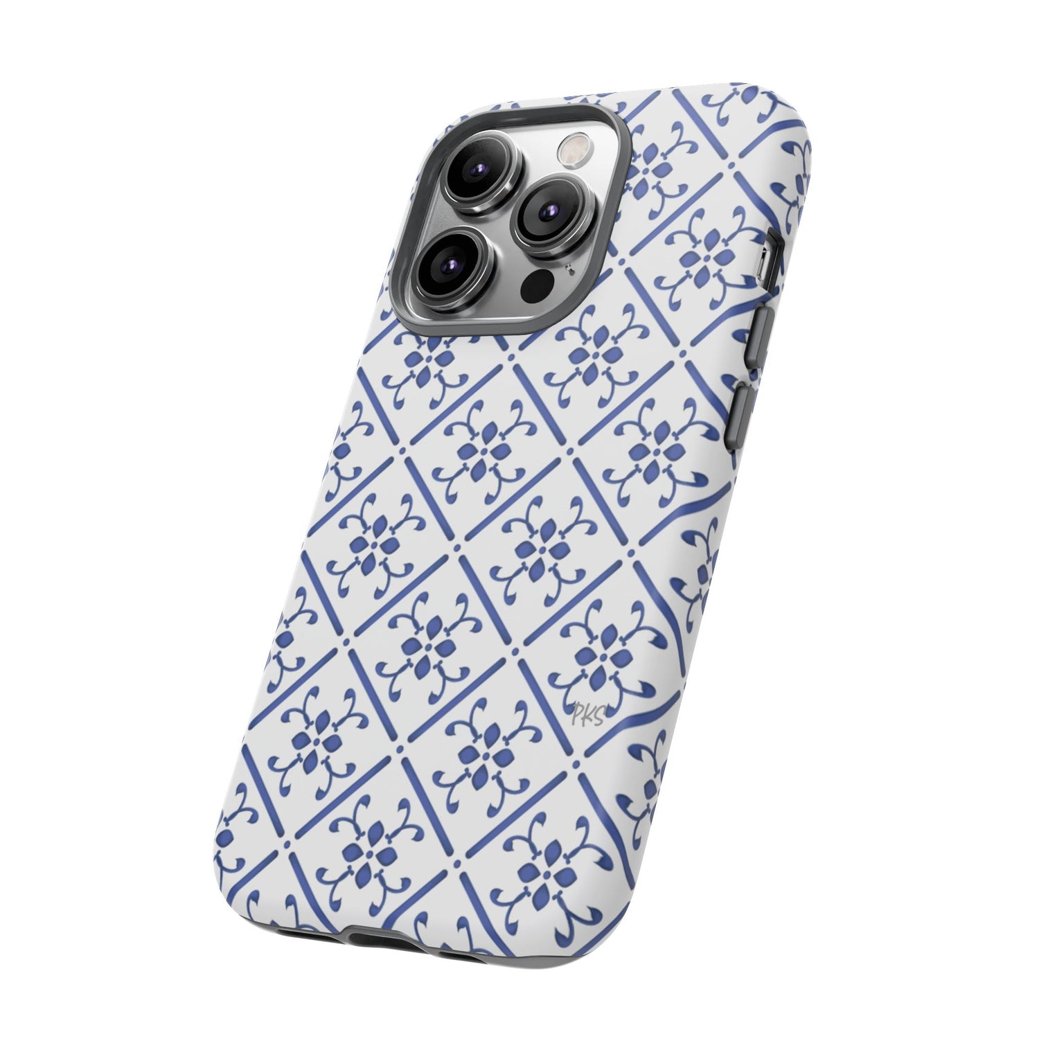 Mediterranean Blue Tile Tough Phone Case