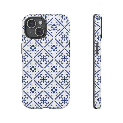 Mediterranean Blue Tile Tough Phone Case