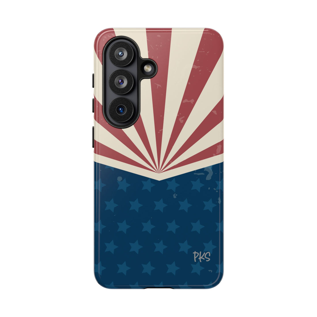 Red White and TRUE  Tough Phone Case — Vintage American Flag Design