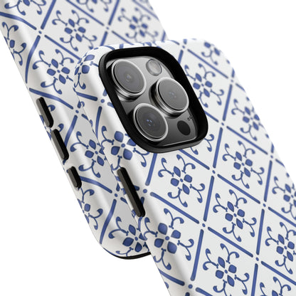 Mediterranean Blue Tile Tough Phone Case
