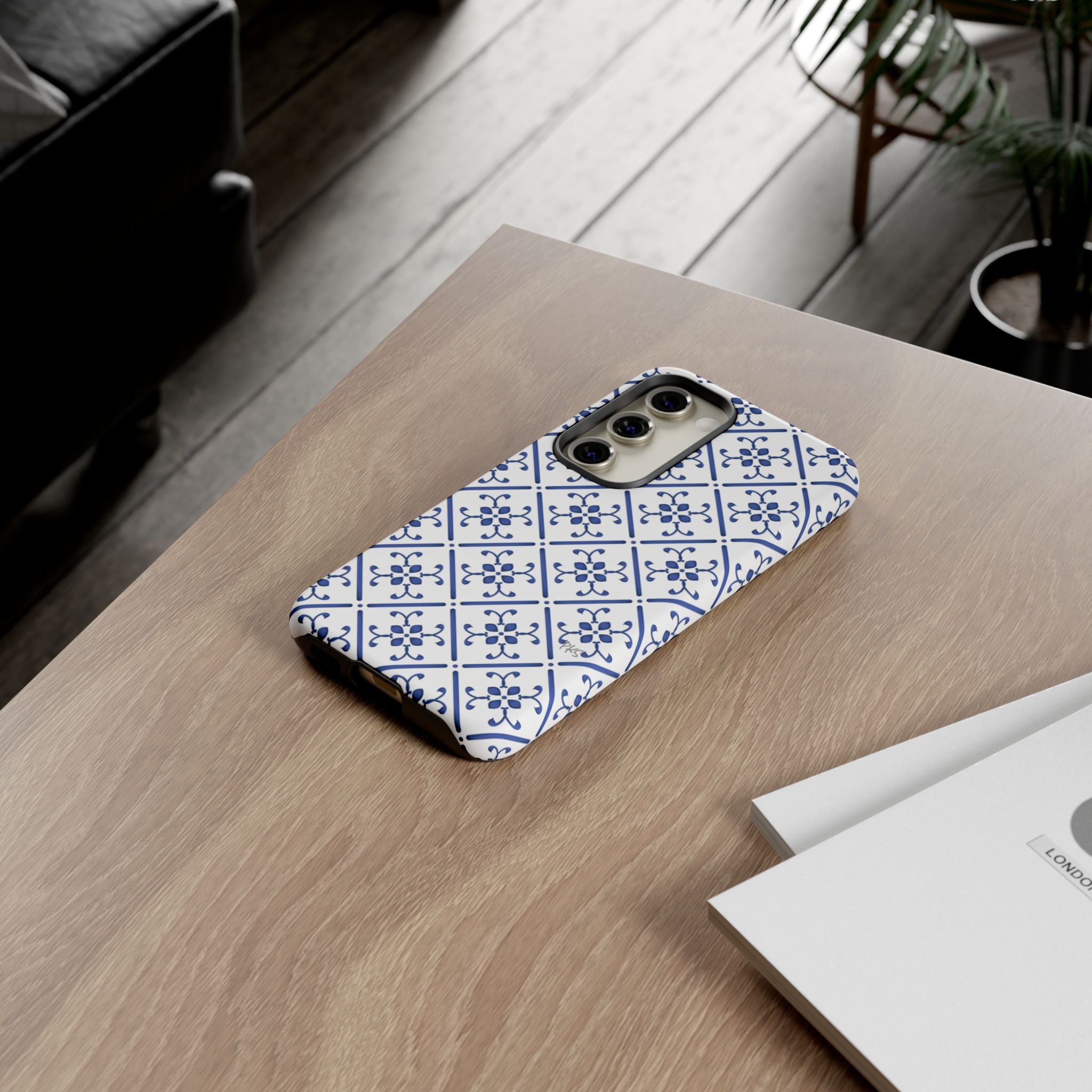 Mediterranean Blue Tile Tough Phone Case
