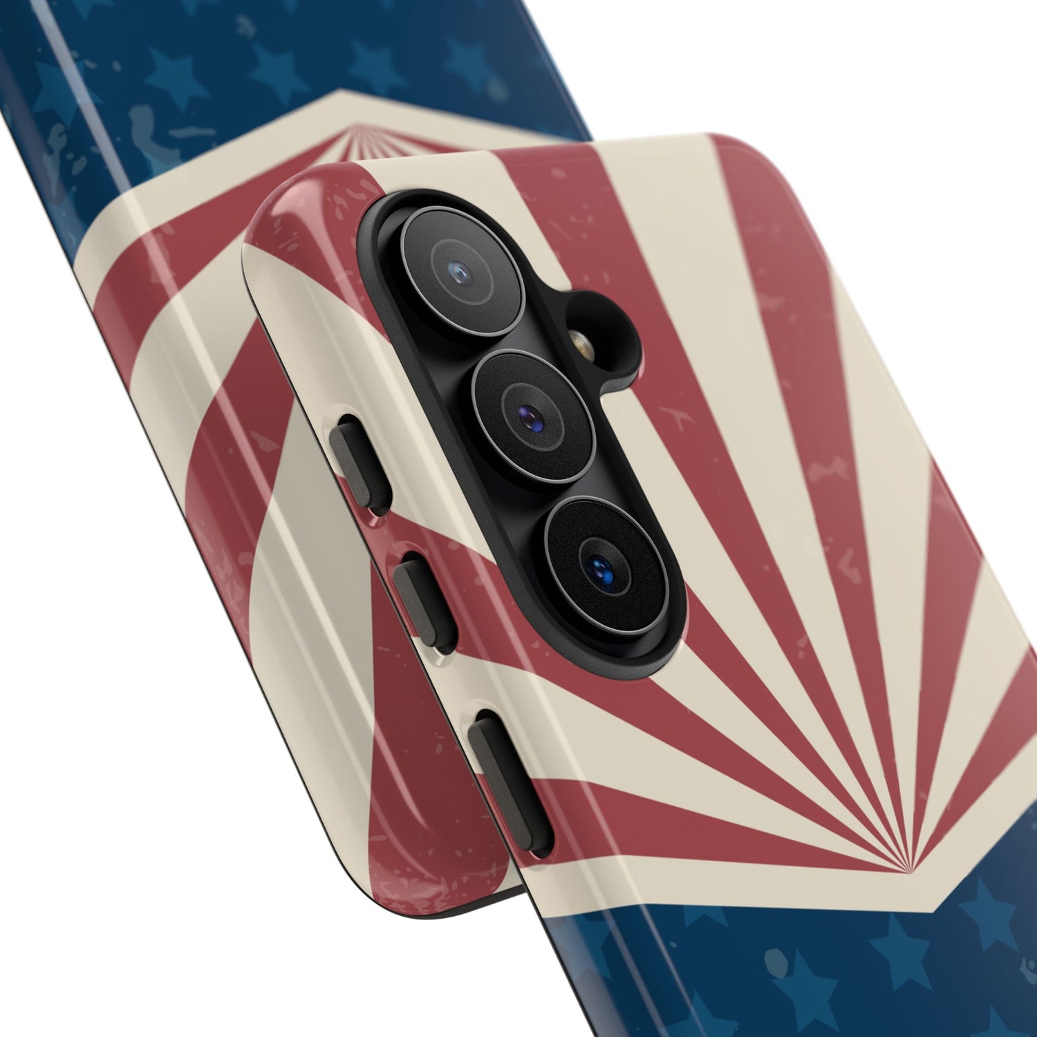 Red White and TRUE  Tough Phone Case — Vintage American Flag Design