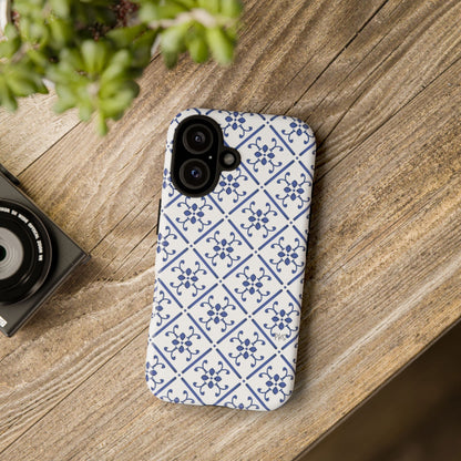 Mediterranean Blue Tile Tough Phone Case