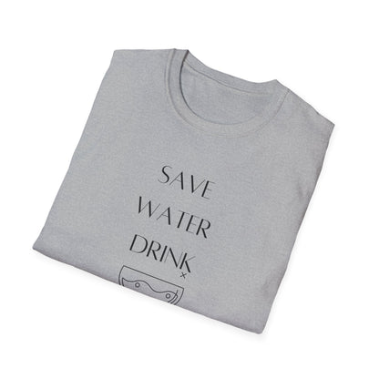 Save Water Drink Champagne Softstyle T-Shirt