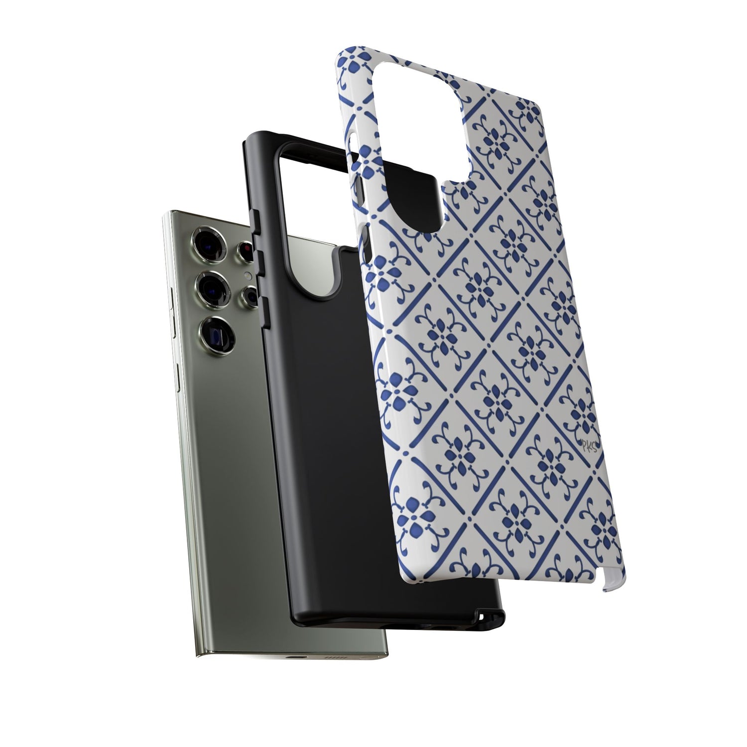 Mediterranean Blue Tile Tough Phone Case
