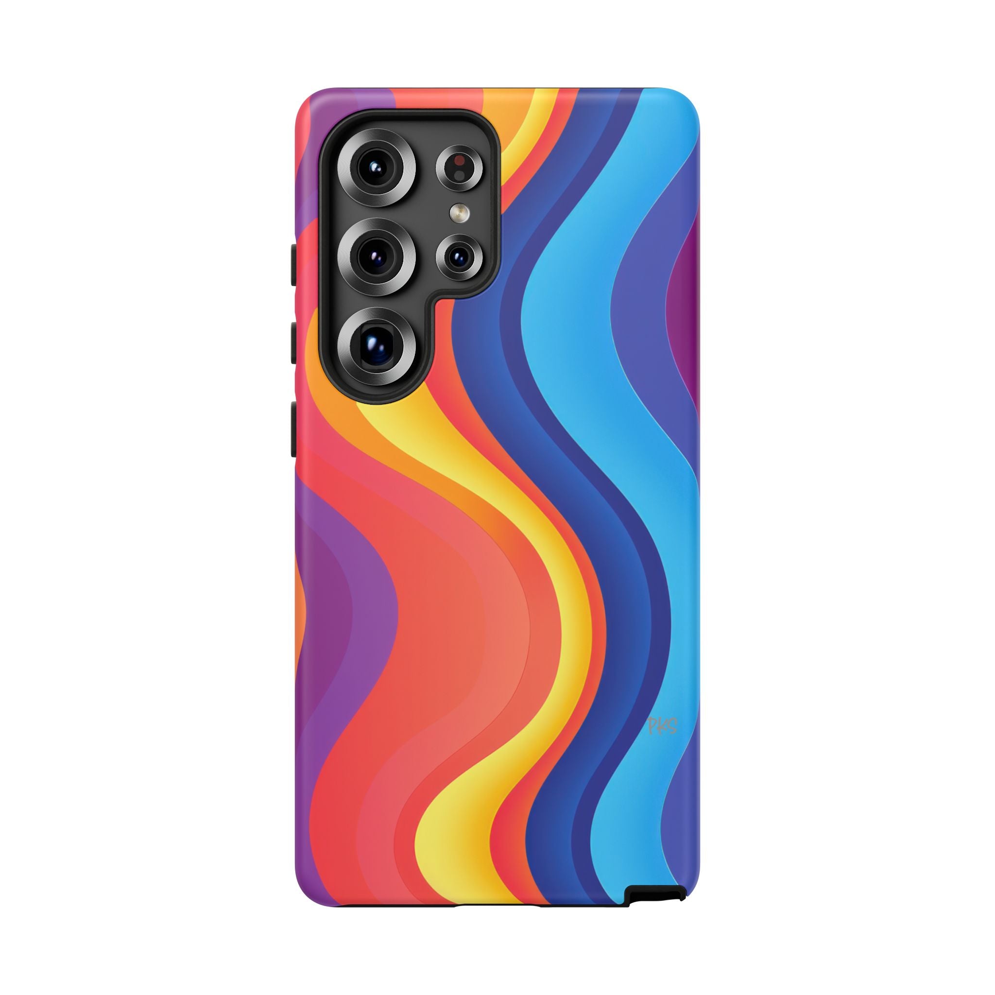 Colorful Wave Phone Case, Vibrant Phone Cover -Trendy Mobile