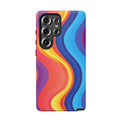 Colorful Wave Phone Case, Vibrant Phone Cover -Trendy Mobile