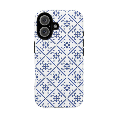 Mediterranean Blue Tile Tough Phone Case